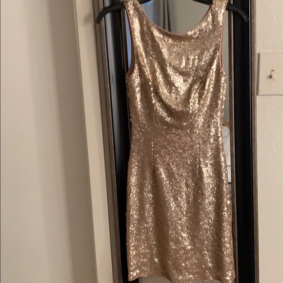 LULUS Rose gold sequins dress - Picture 4 of 8